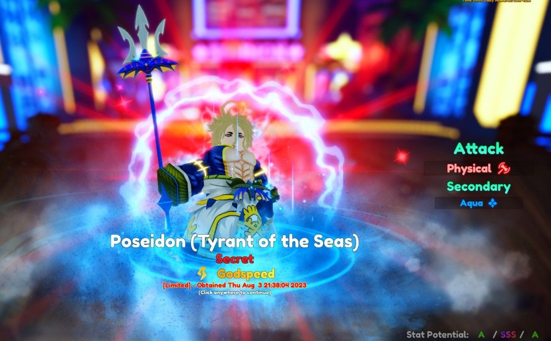 BEST DEAL] Poseidon Evo for anime adventures Roblox