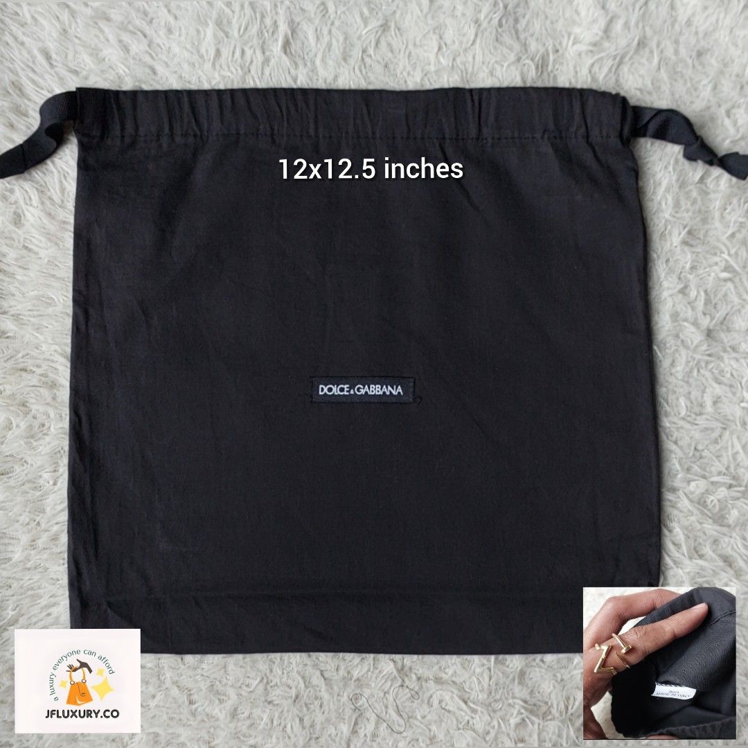 Authentic Dolce and Gabbana D G dust bag 12x12.5 inches