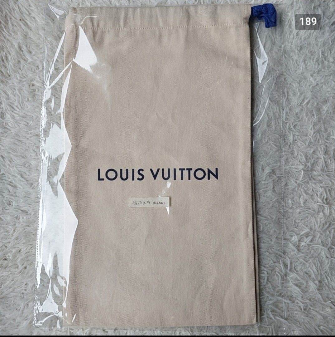 A SINGLE (1) Louis Vuitton Shoe DUST BAG 15.5 inches by 9 inches