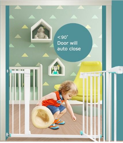 Adjustable baby gate sales with door
