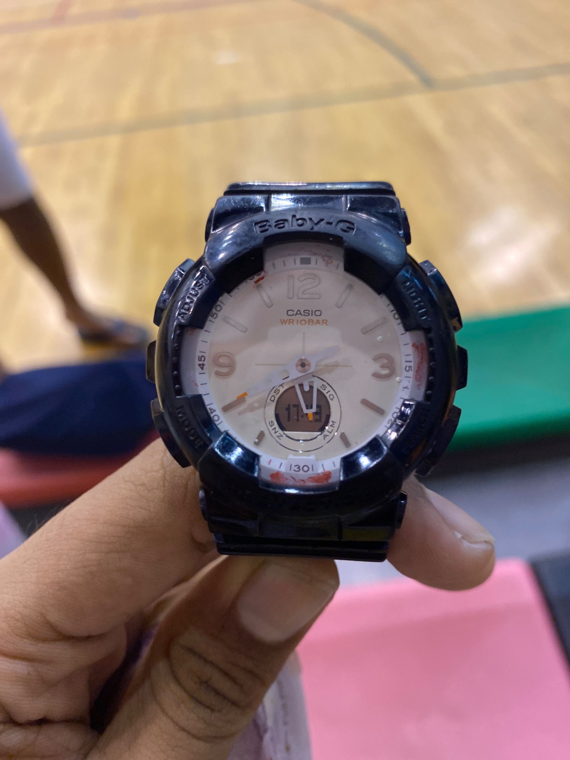 Casio black hotsell and white watch