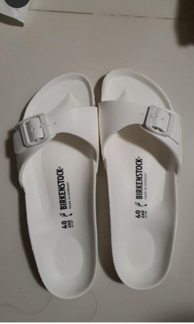 Birkenstock white Men s Fashion Footwear Flipflops and Slides