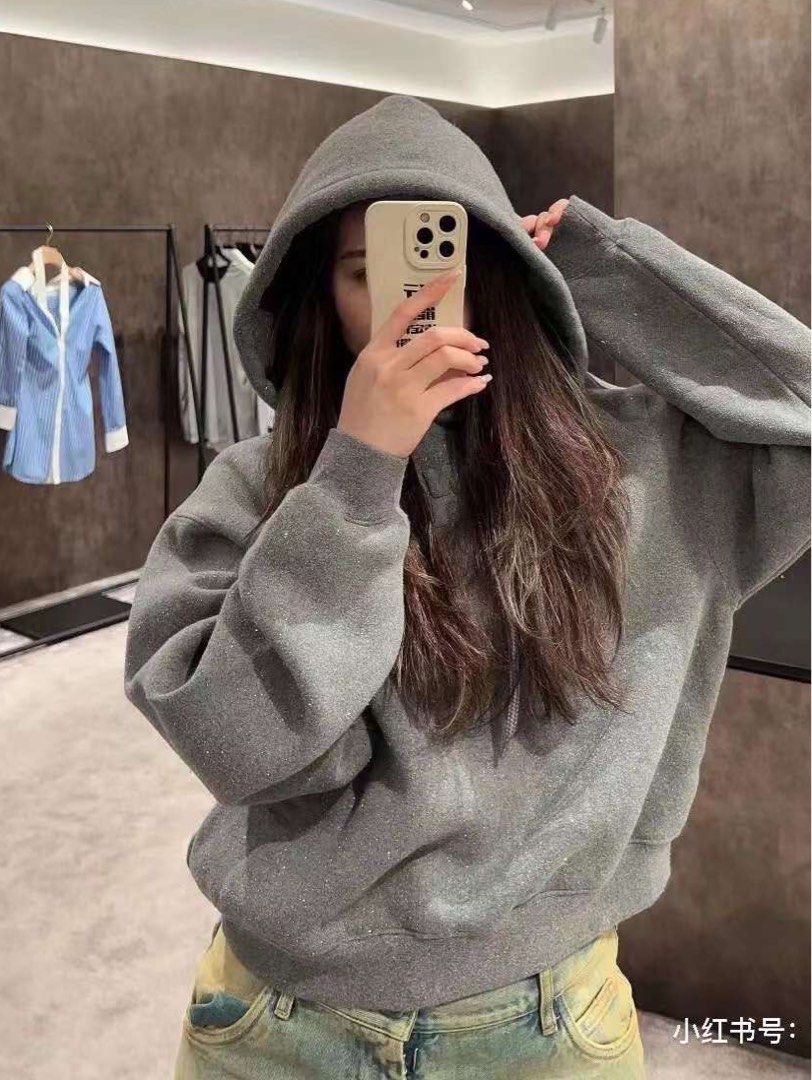 Alexander wang new arrivals grey hoodie