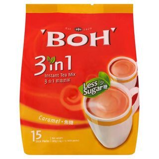 BOH CARAMEL 3 in 1 Instant Milk Tea Mix 15 Stick Packs 285g