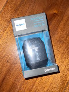 (BRAND NEW & NEVER USED) philips black mini wireless portable speaker