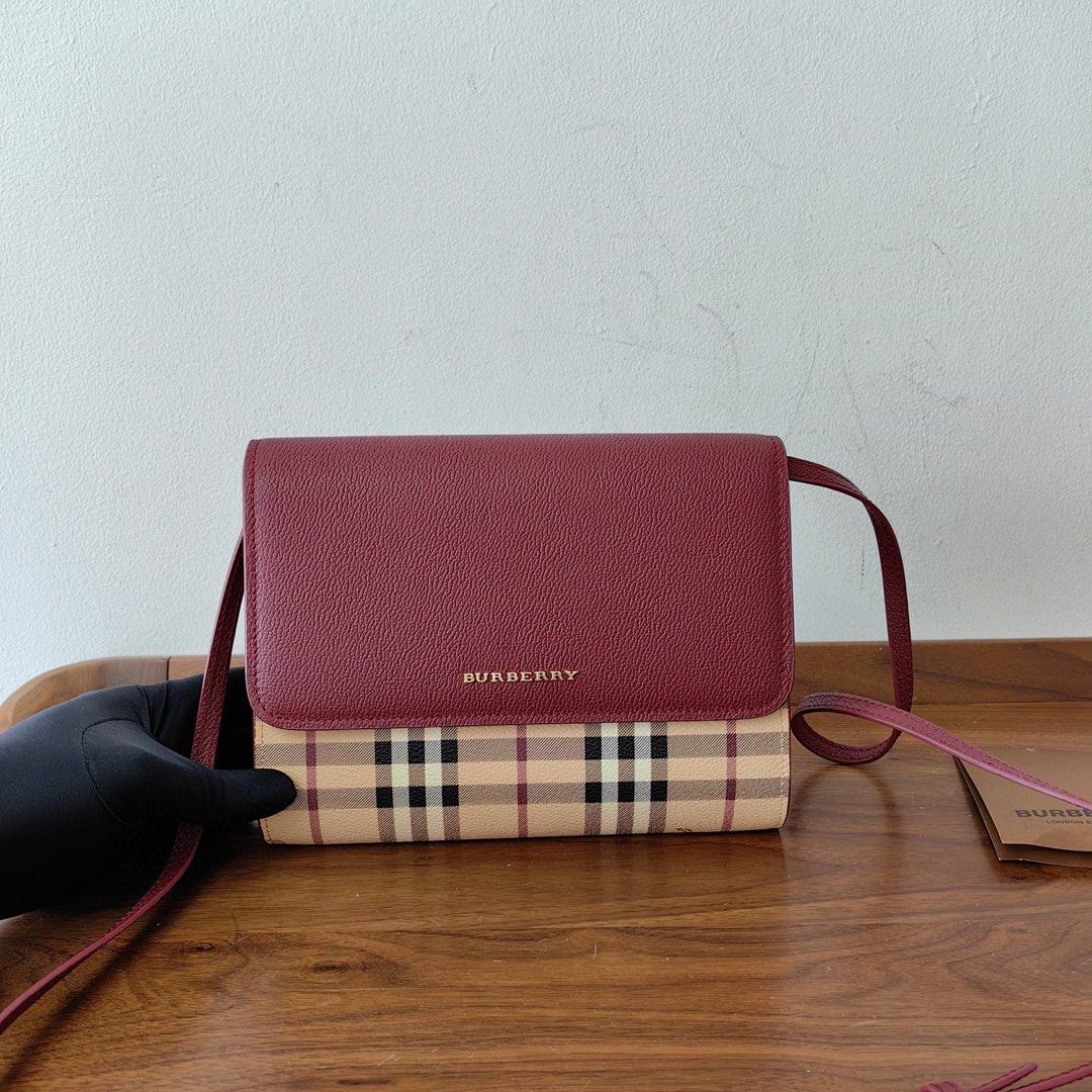Plaid sales burberry purse
