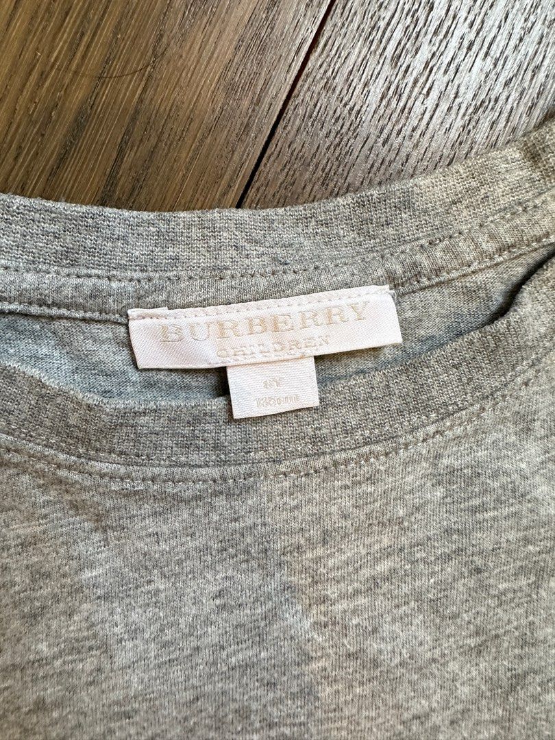 Burberry t shirt kids silver hot sale