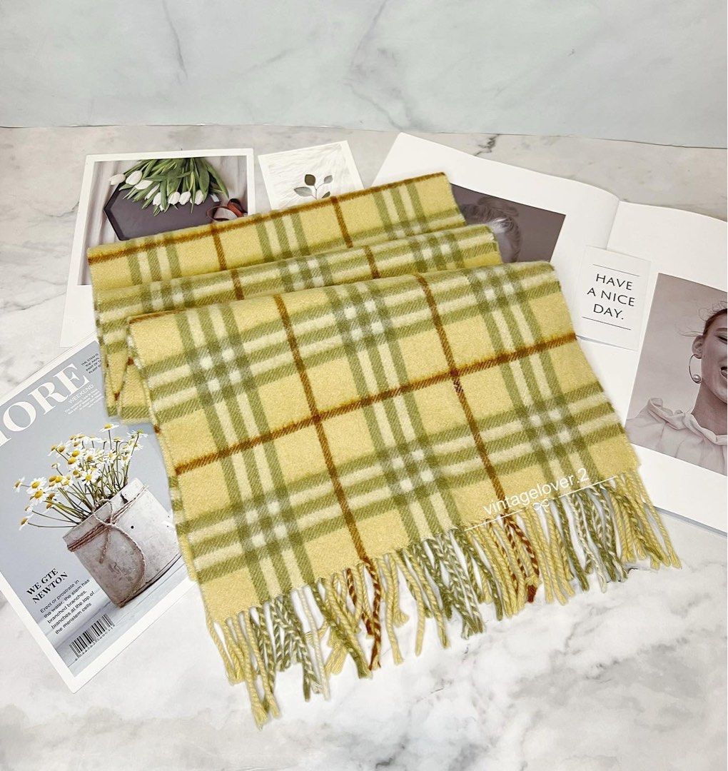 Burberry scarf yellow clearance