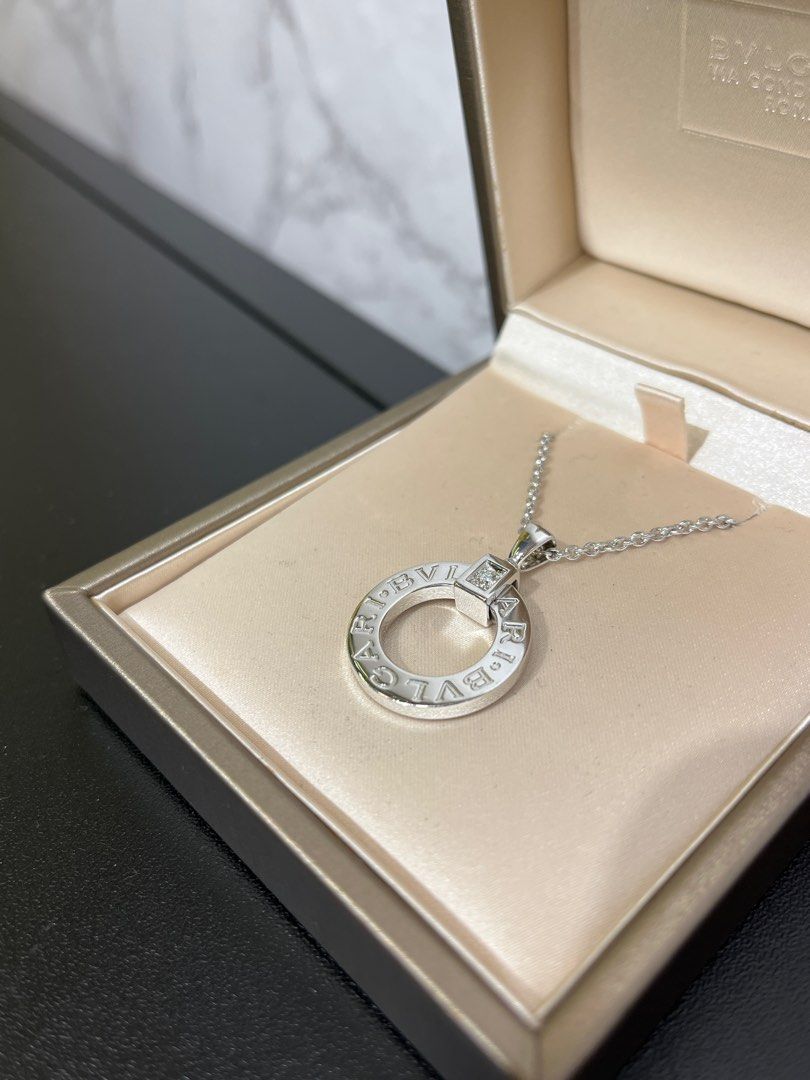 Bvlgari white gold necklace shop