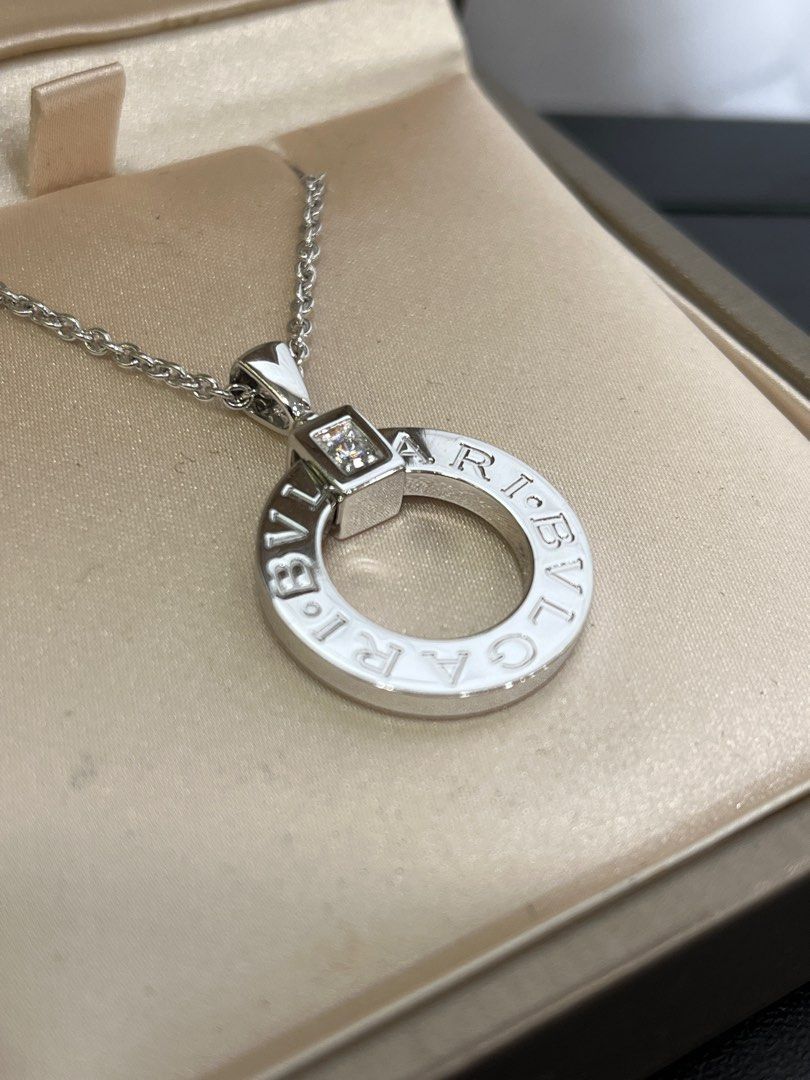 Bvlgari white gold necklace store