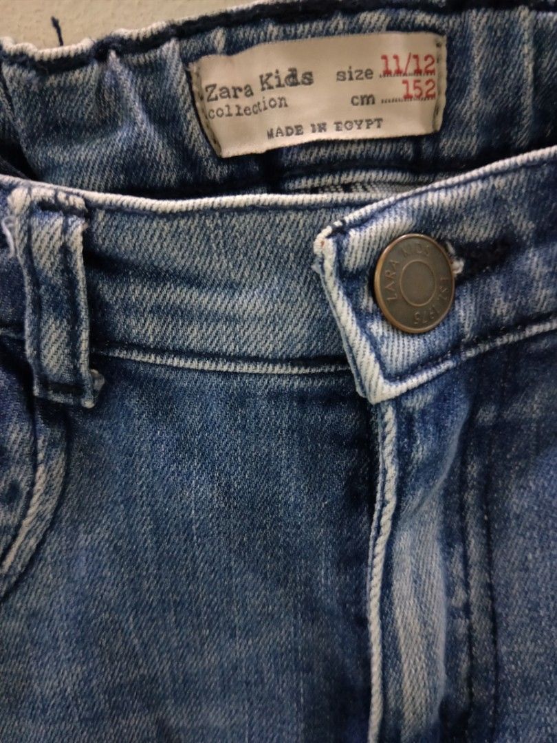 By Zara Kids•Jeans•Engineered•Best Fit 11/12Yo, Babies & Kids, Babies & Kids  Fashion On Carousell