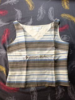 Casual Corner Sleeveless Top - Stripes