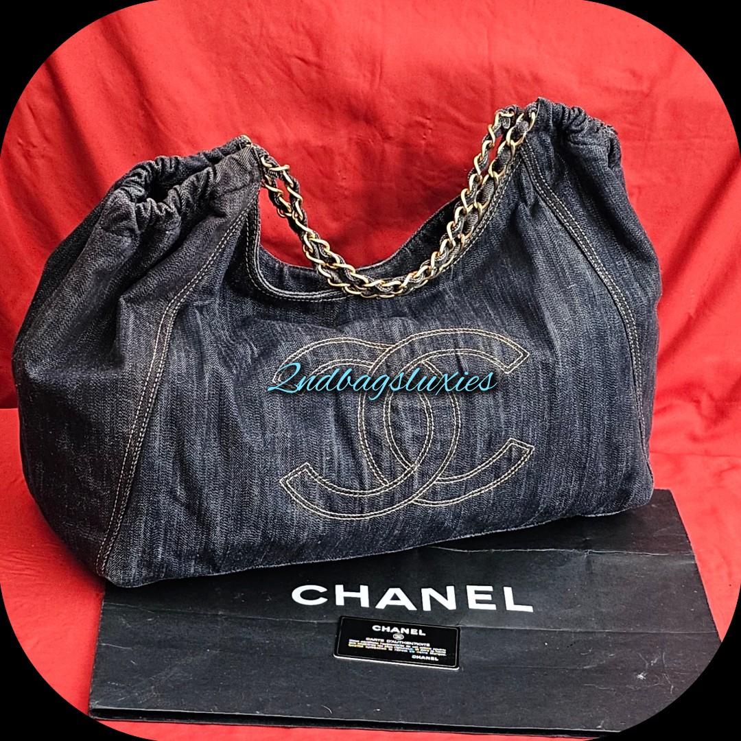 CHANEL, Bags, Chanel Dark Denim Bag