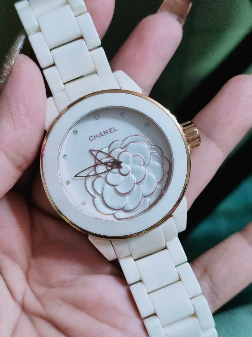 Chanel flower Ceramic Japan movt Women s Fashion Watches