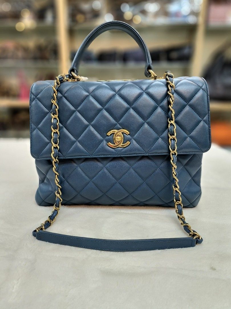 Chanel Trendy CC Flap Bag Light Blue Lambskin LGHW