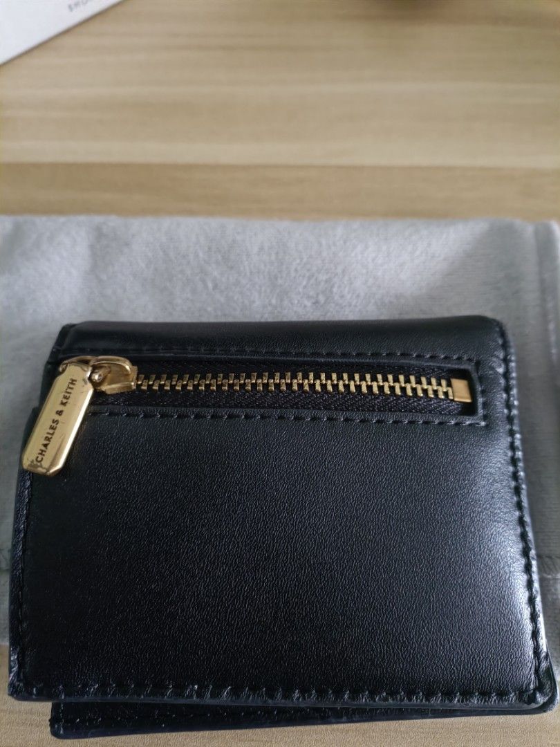 Zip Around Short Wallet - Black