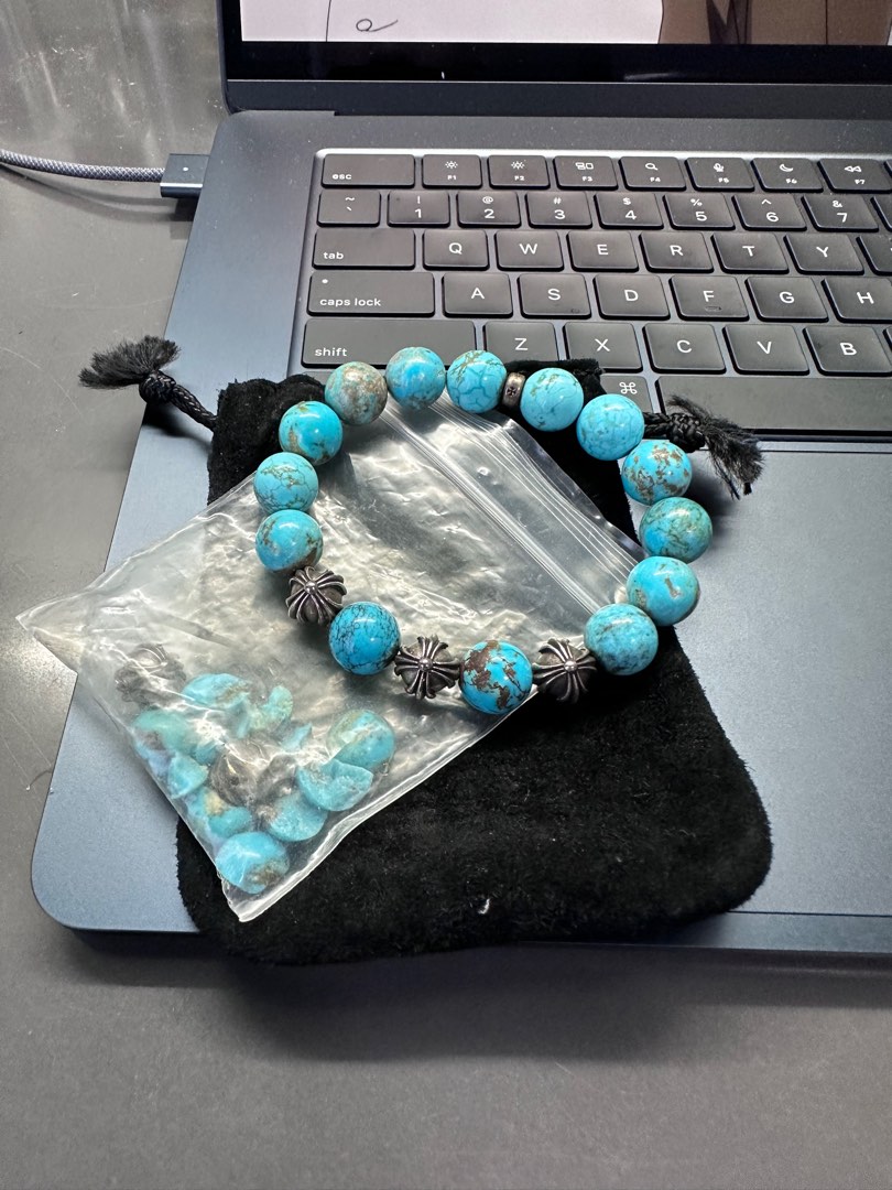 Chrome Hearts Turquoise Bracelet 12MM Women s Fashion Jewelry