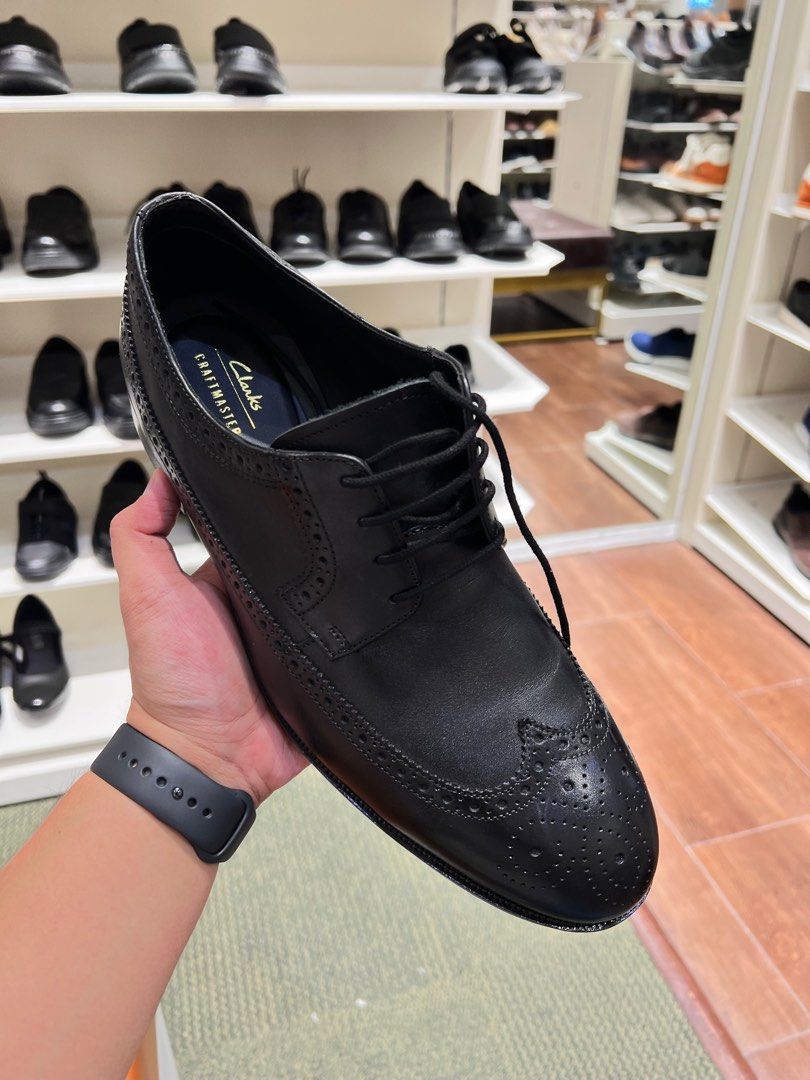 Clarks formal black shoes hotsell