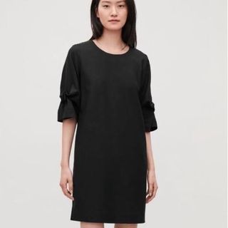COS ruched sleeve dress