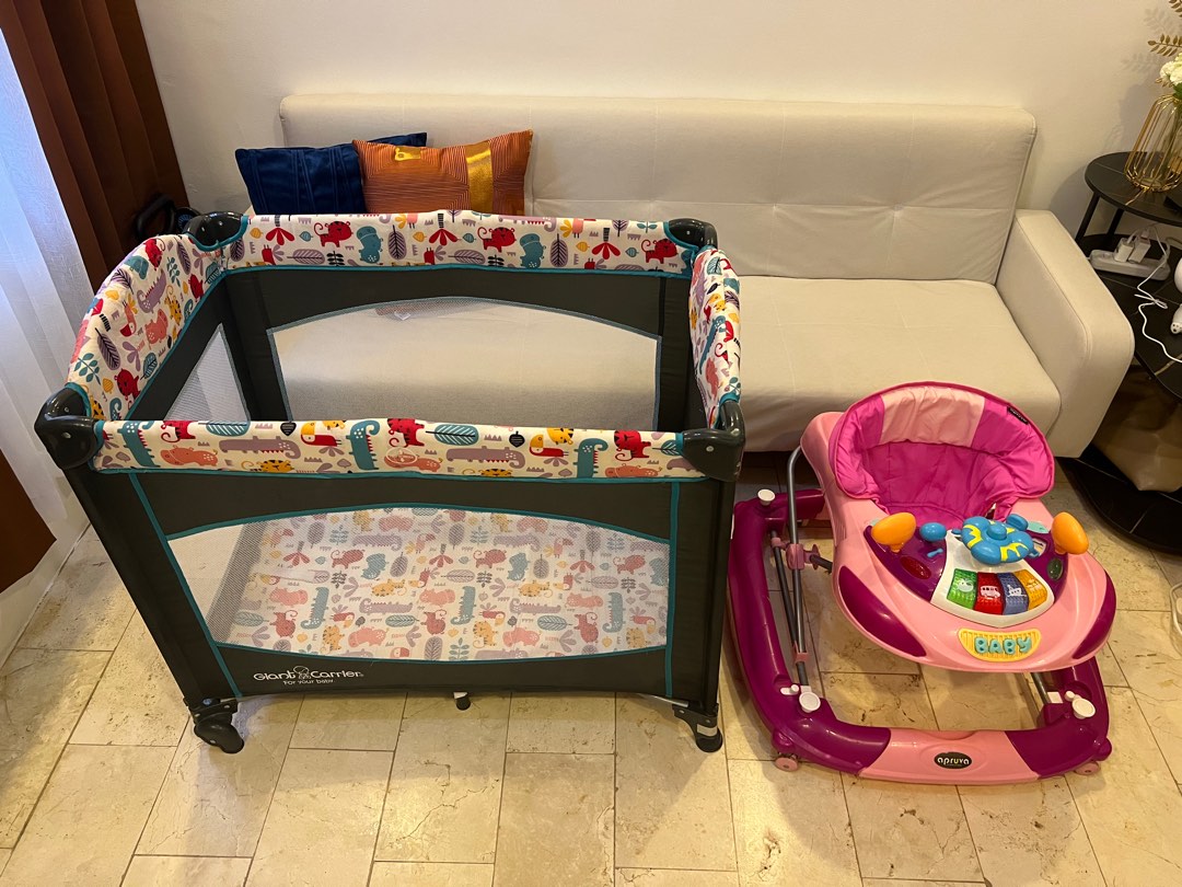 Crib and Stroller on Carousell