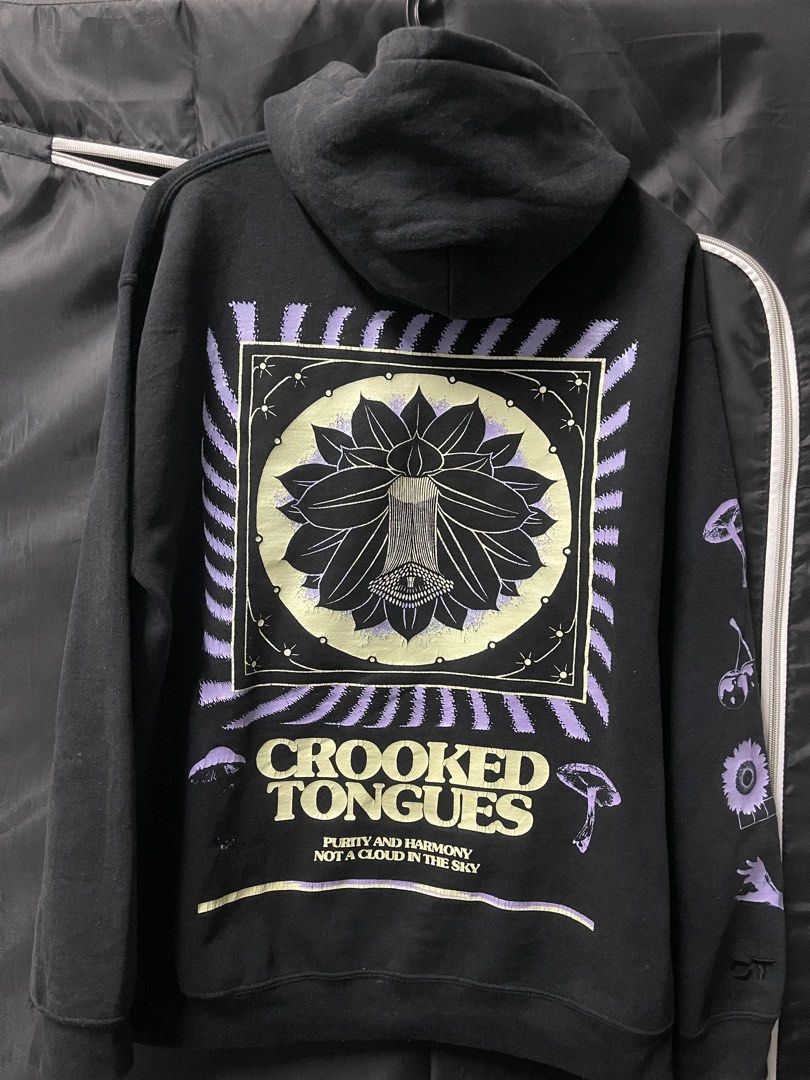Crooked Tongues Hoodie Men s Fashion Tops Sets Hoodies on