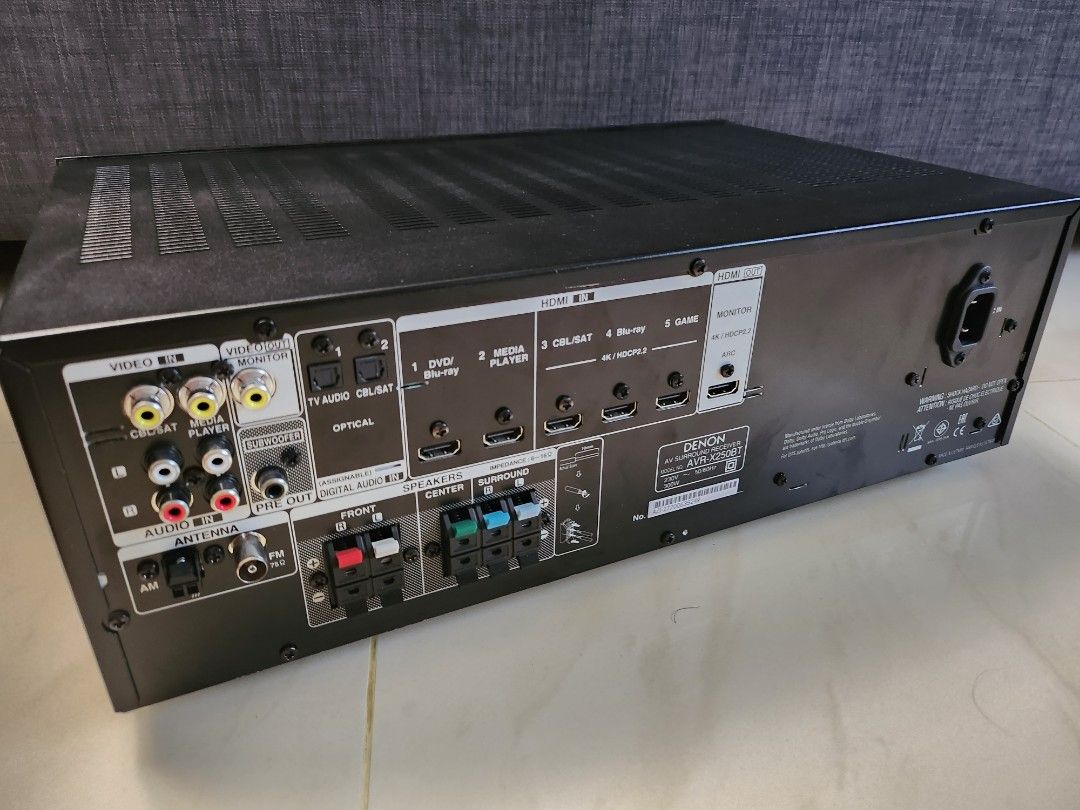 Denon AVR-X250BT AV Receiver, Audio, Soundbars, Speakers & Amplifiers ...