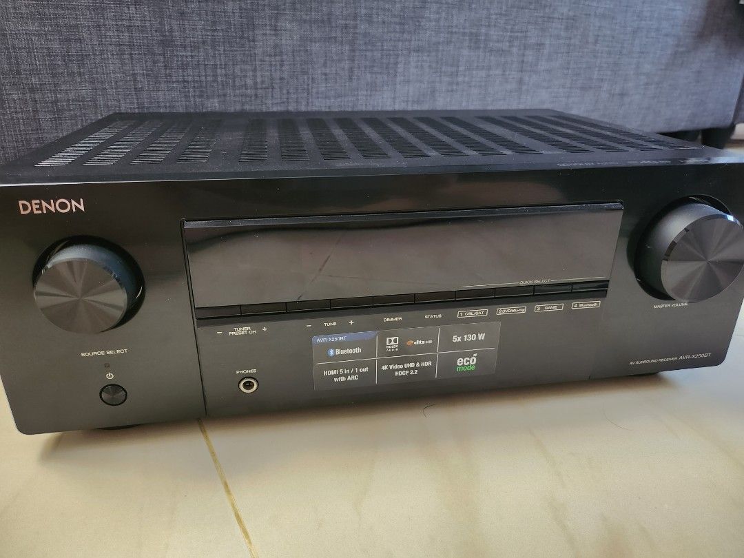 Denon AVR-X250BT AV Receiver, Audio, Soundbars, Speakers & Amplifiers ...