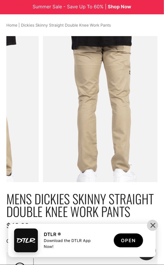 Dickies Skinny Straight Double Knee Work Pants – DTLR