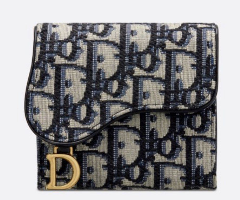 Christian Dior SADDLE Monogram Calfskin Chain Leather Chain Wallet Long  Wallets (S5614CTZQ_M932, S5614CTZQ_M928)