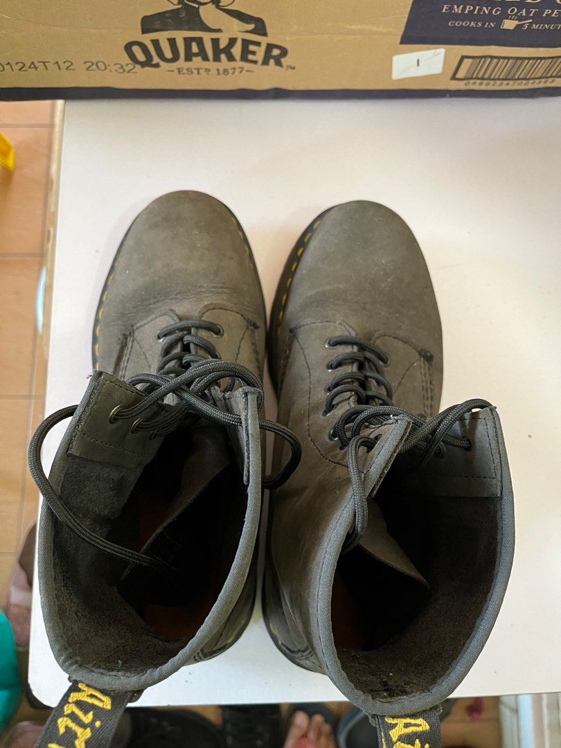 Dr. Martens Grey Boot, Men'S Fashion, Footwear, Boots On Carousell
