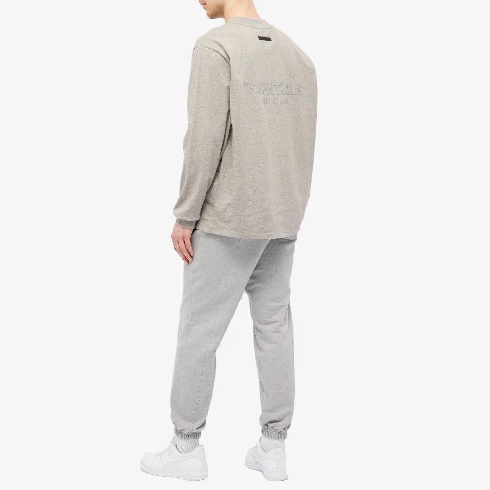 Fear of God Essentials Long Sleeve Tee Dark Heather Oatmeal, 他的