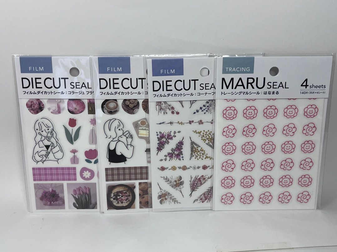 Film die cut seal and tracing Maru seal sticker ins stickers, Hobbies