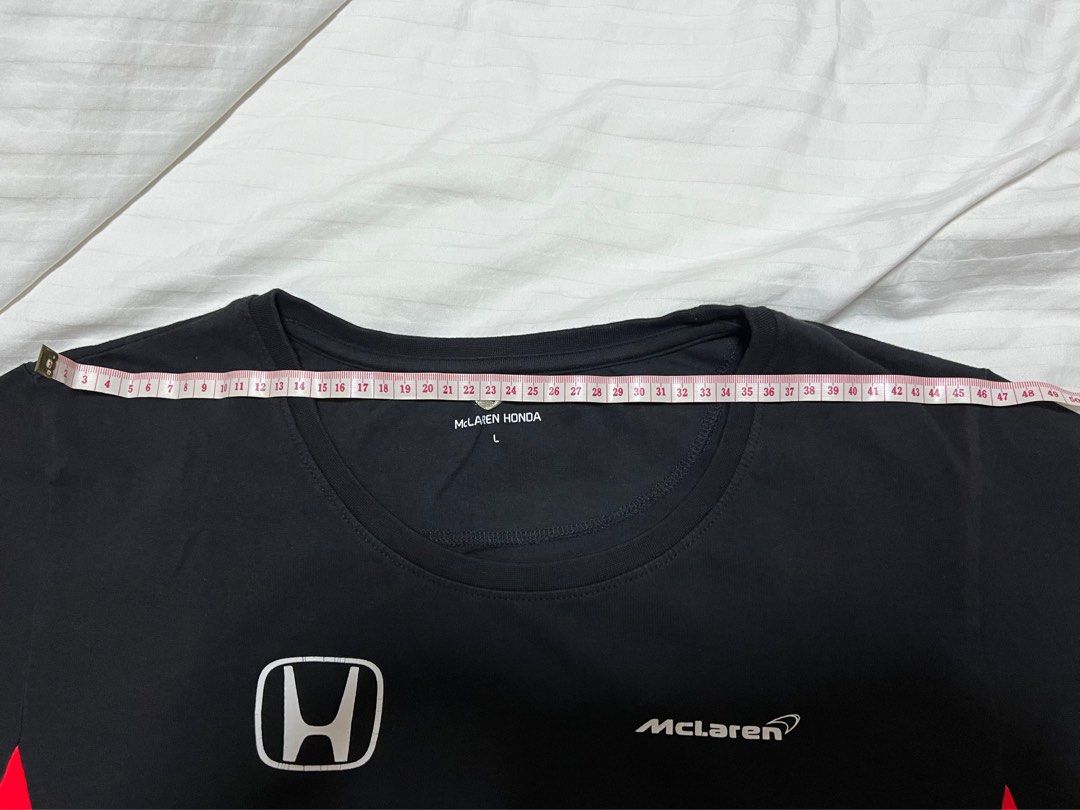Formula one f1 2018 season McLaren Honda team t shirt t-shirt Fernando Alonso black neon orange Red Bull racing Mercedes Aston Martin Scuderia Ferrari alpine Williams haas Alfa Romeo alpha tauri stoffel vandoorne Vettel verstappen hamilton (Category: Tshirts & Polo Shirts) located in Singapore. Submitted by do.not.lowball (Listing ID 1251195808, Image 3). Description: Selling the above 2018 season McLaren Honda f1 team tshirt as shown in the pict
