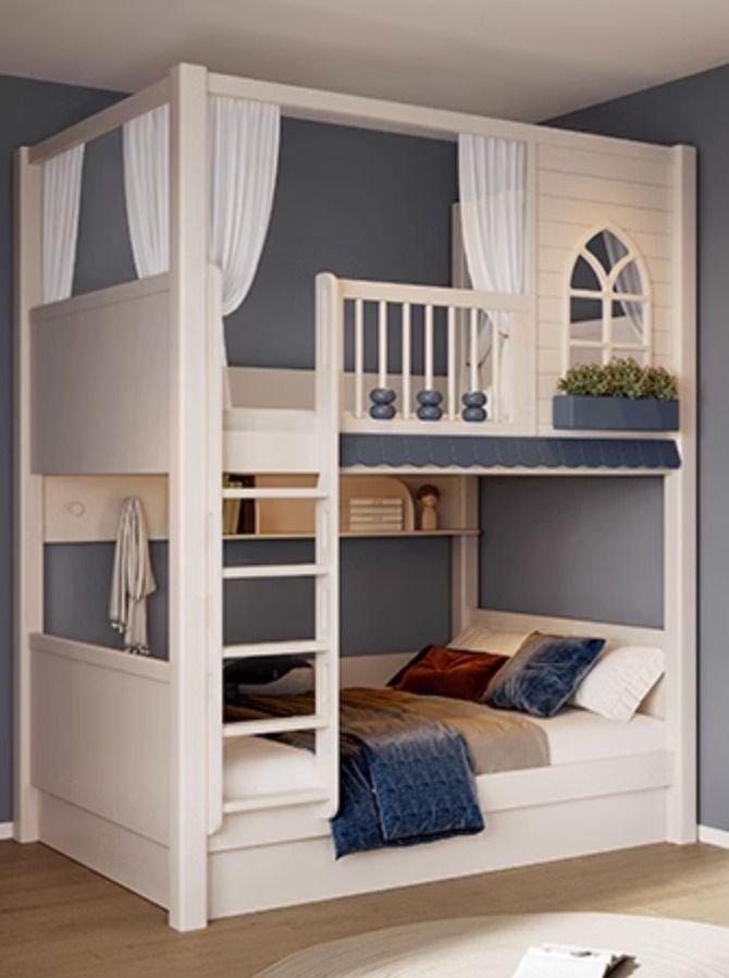Double bunk bed with wardrobe deals