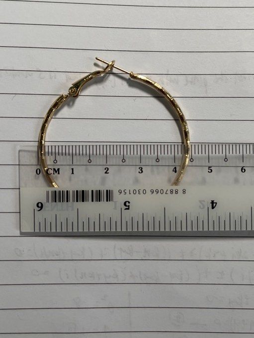 Gold coloured sales hoop earrings