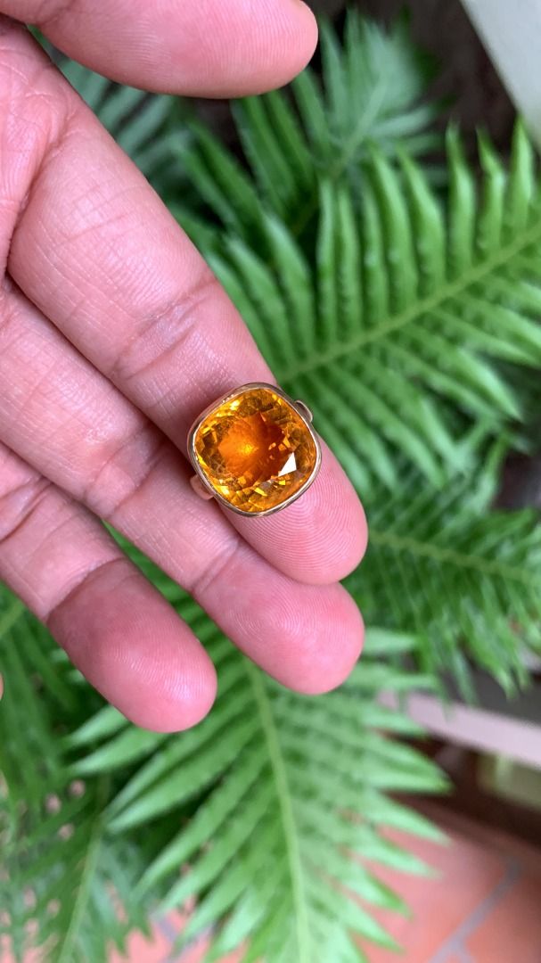 Gold ring sale with citrine stone