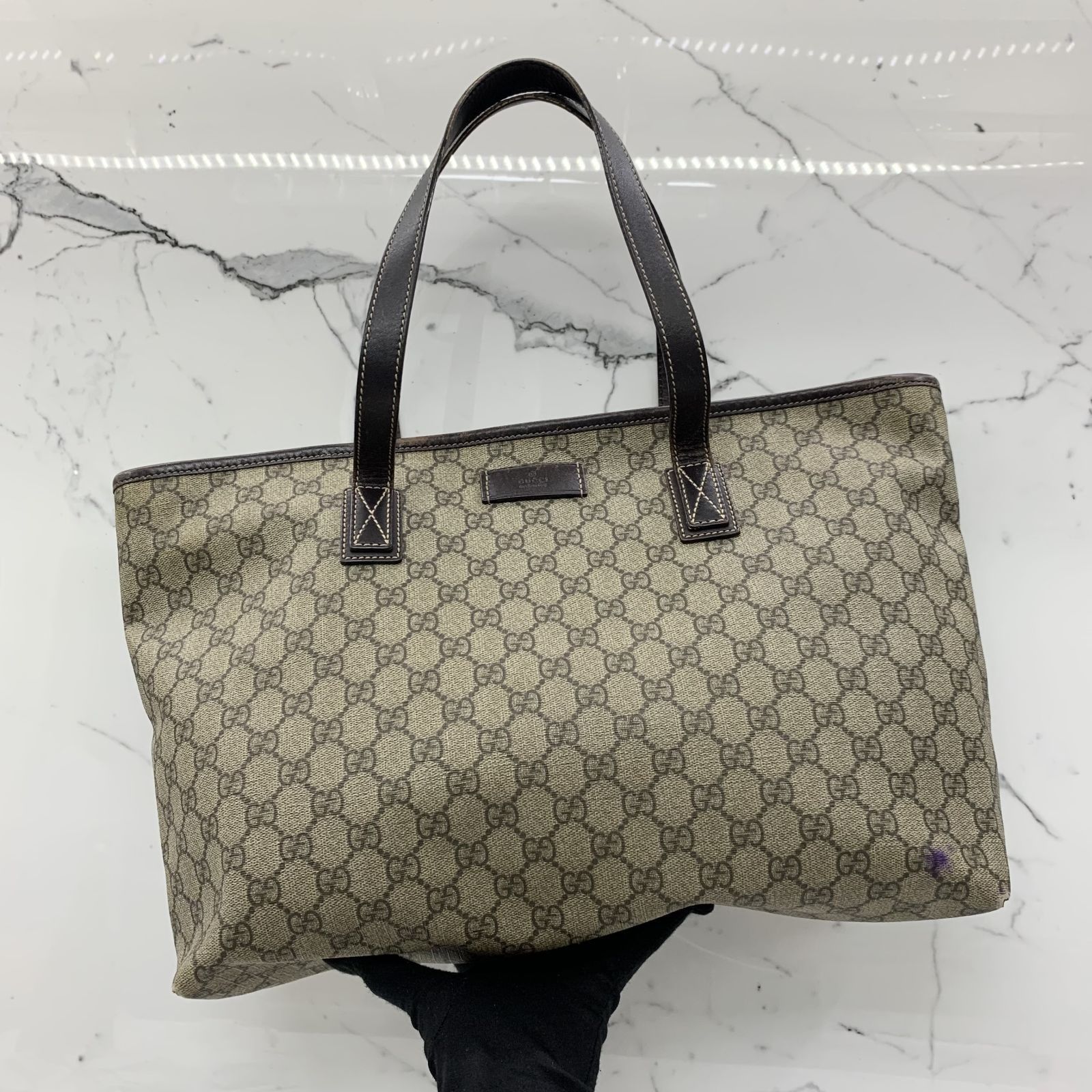 GUCCI 211137 GG BROWN PVC ZIP SHOULDER BAG 237025198 TI Luxury Bags Wallets on Carousell