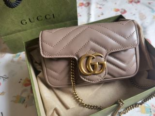GUCCI MARMONT RED BELT BAG, Luxury, Bags & Wallets on Carousell