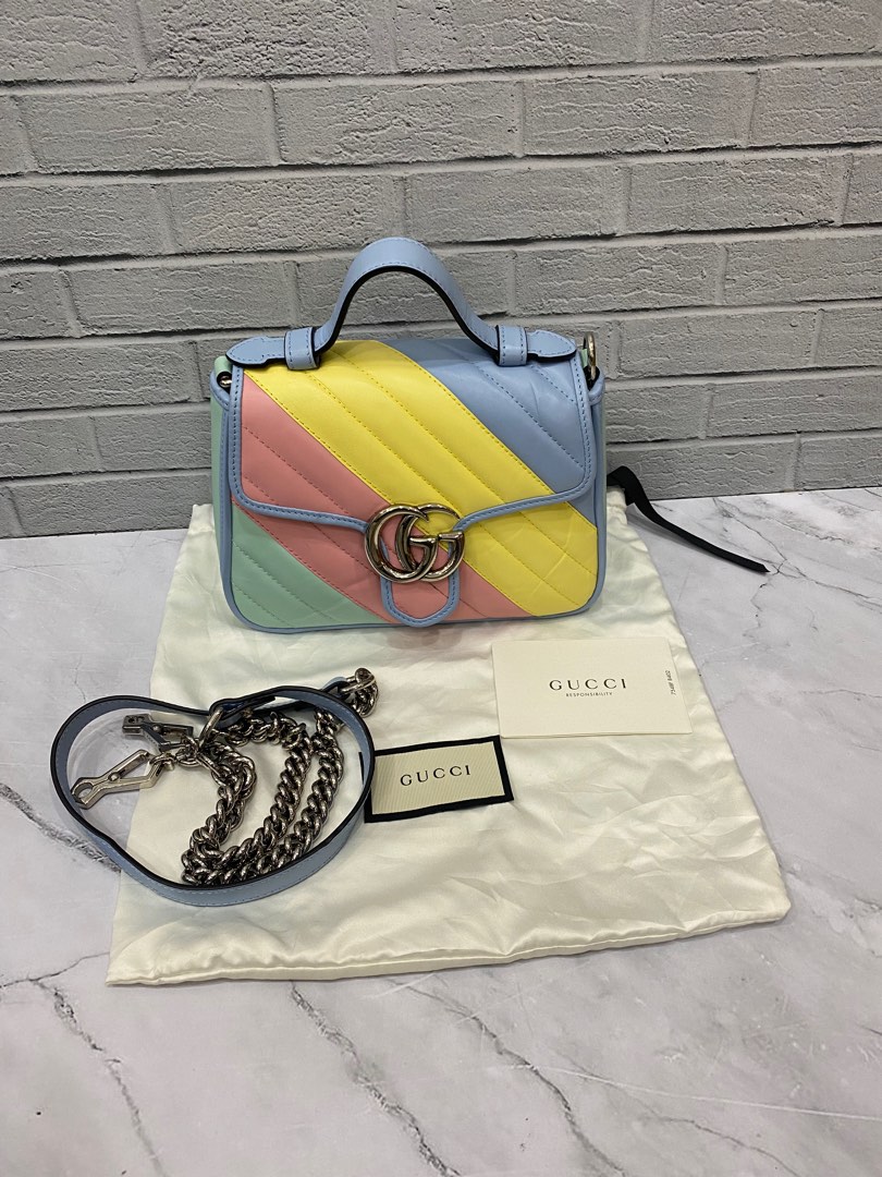 GUCCI marmont top handle GG SHW Size 20x13x8 PS 114 cm Db,longstrap