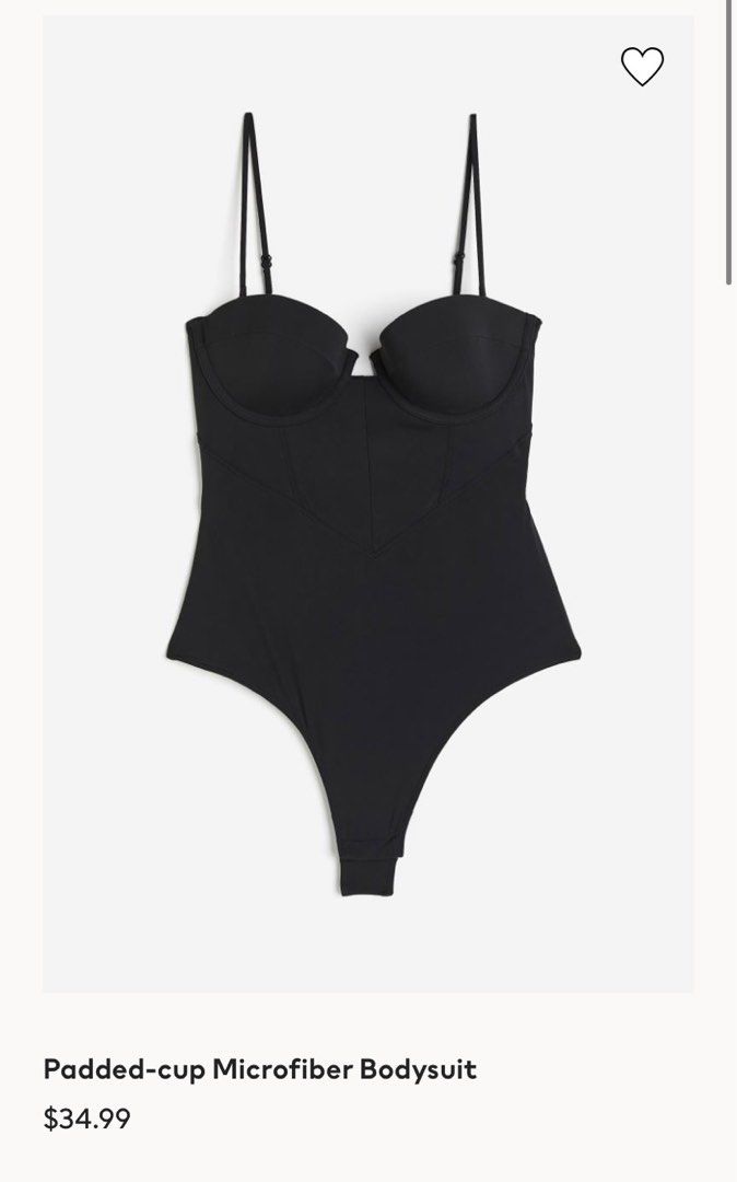 H M Bodysuit in black Women s Fashion Tops Others Tops on