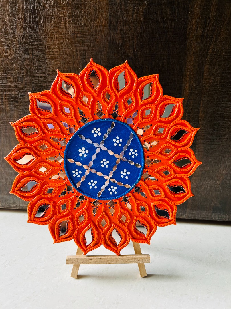 Handmade Traditional Lippan Art Wall Plate, Furniture & Home Living