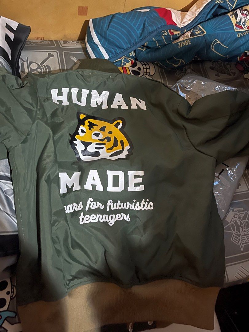 Human made bomber jacket 虎頭, 男裝, 外套及戶外衣服- Carousell