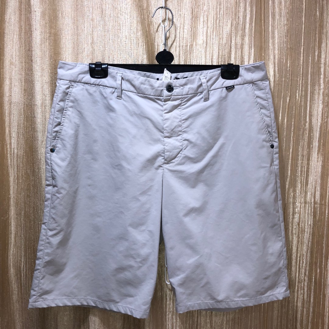 HURLEY MEN S GOLF SHORTS POLYESTER SILVER GREY SIZE 36 Please