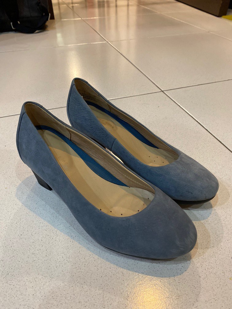 Blue suede hush puppies hotsell