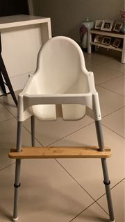 Ikea High Chair with Tray and Footrest