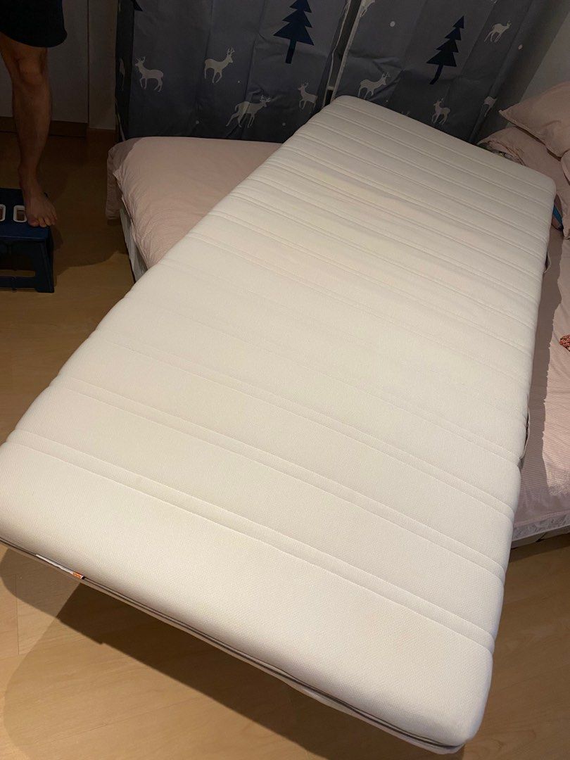 IKEA Single Malvik Foam Mattress, Furniture & Home Living, Furniture, Bed Frames & Mattresses on