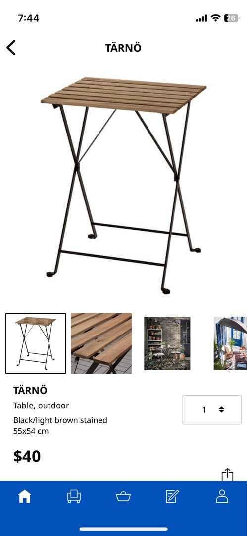 Ikea Tarno table, Furniture & Home Living, Furniture, Tables & Sets on ...