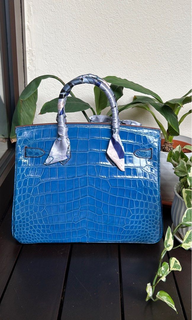 Amazon.com: Satchel Bag Women's Vegan Leather Crocodile-Embossed Pattern  With Top Handle Large Shoulder Bags Handbags (Blue) : Clothing, Shoes &  Jewelry