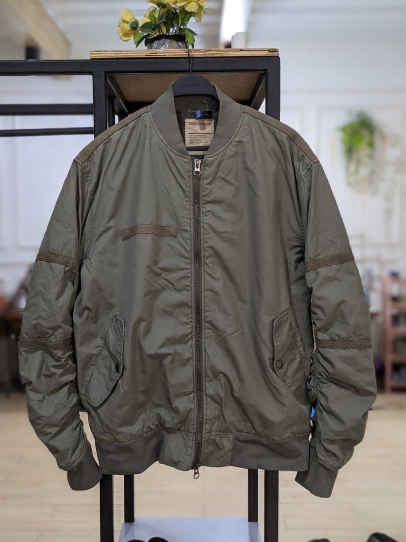 Jacket Bomber hnm military canvas