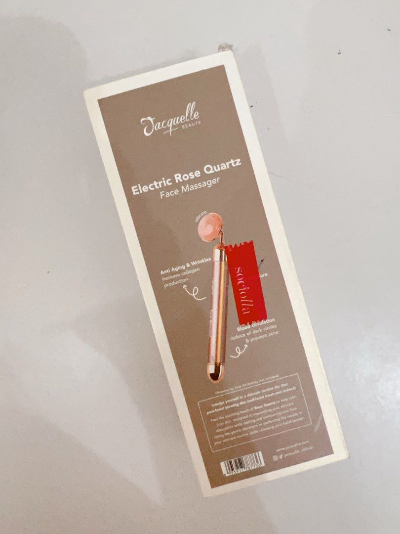 Jacquelle Electric Rose Quartz Face Massager Jade Roller Elektrik
